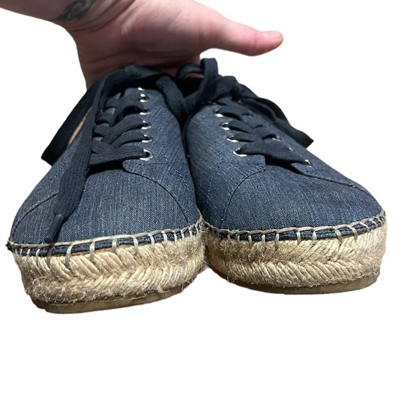 Lafayette 148 New York denim lace up espadrille - Picture 5 of 11
